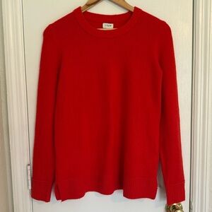 J Crew Classic Fit Red Crew Neck Sweater size XS